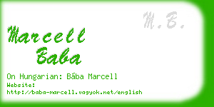 marcell baba business card