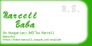 marcell baba business card